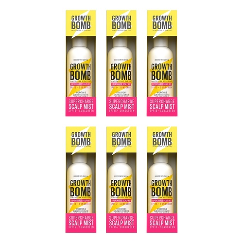 Growth Bomb Supercharge Scalp Mist SPF15 60mL Pack of 6