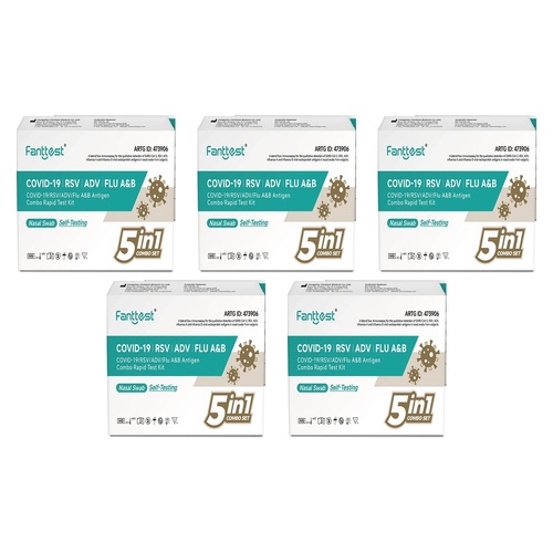 Fanttest 5 In 1 COVID Test 5 Pack Bundle of 5