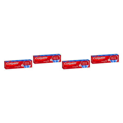 Colgate Optic White Luminous Express Fresh Mint Toothpaste 125g Pack of 4