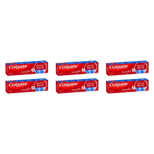 Colgate Optic White Luminous Express Fresh Mint Toothpaste 125g Pack of 6