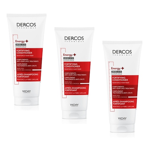 Dercos Energising Conditioner 200mL Pack of 3