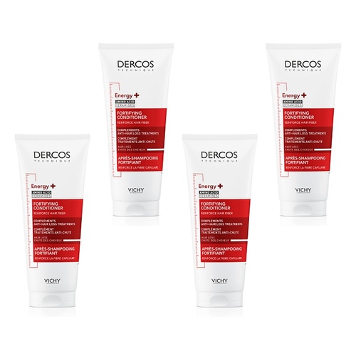 Dercos Energising Conditioner 200mL Pack of 4