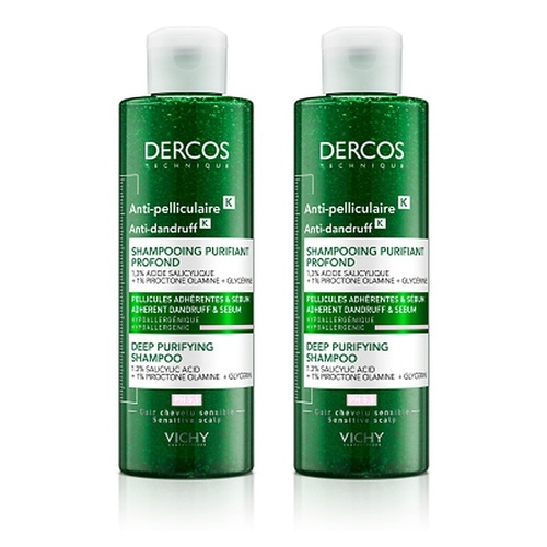 Dercos Anti-Dandruff K Deep Purifying Shampoo 200mL Pack of 2