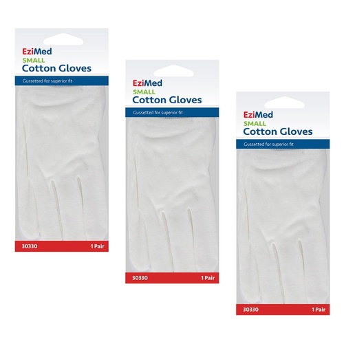 EziMed Cotton Gloves Small Pack of 3