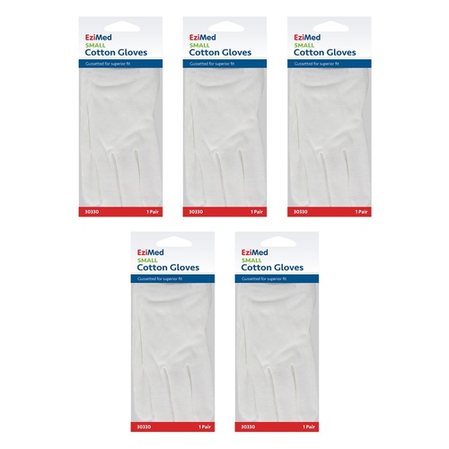 EziMed Cotton Gloves Small Pack of 5