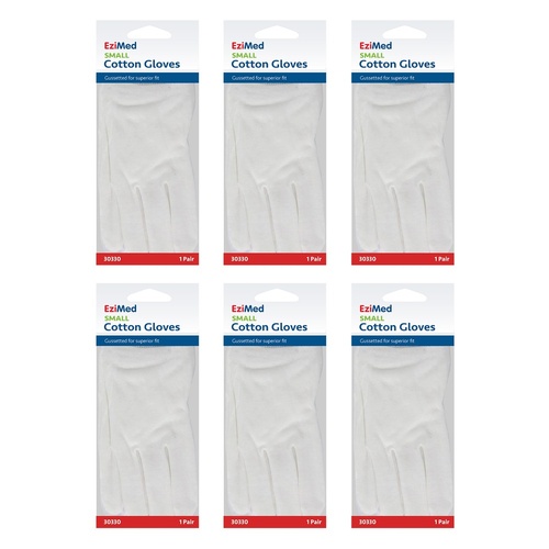 EziMed Cotton Gloves Small Pack of 6