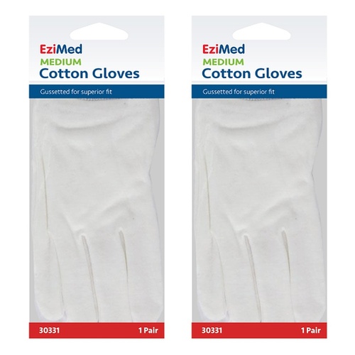 EziMed Cotton Gloves Medium Pack of 2