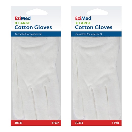 EziMed Cotton Gloves X-Large Pack of 2