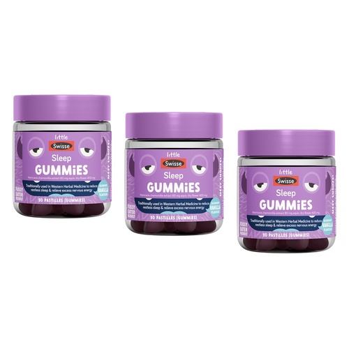 Swisse Little Swisse Sleep Gummies Blueberry Vanilla 50 Gummies Pack of 3