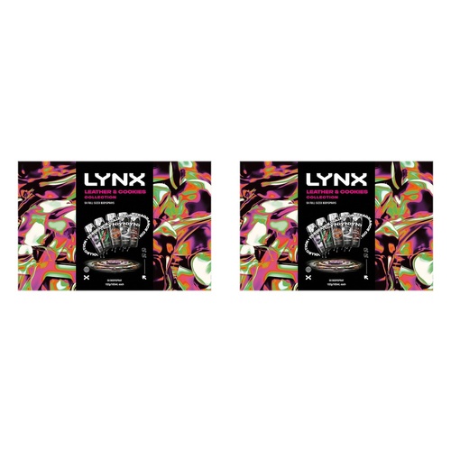 Lynx Leather & Cookies Collection Body Spray Gift Set Five Piece Pack of 2