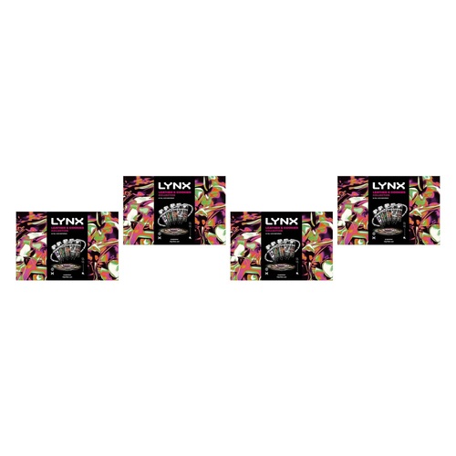 Lynx Leather & Cookies Collection Body Spray Gift Set Five Piece Pack of 4