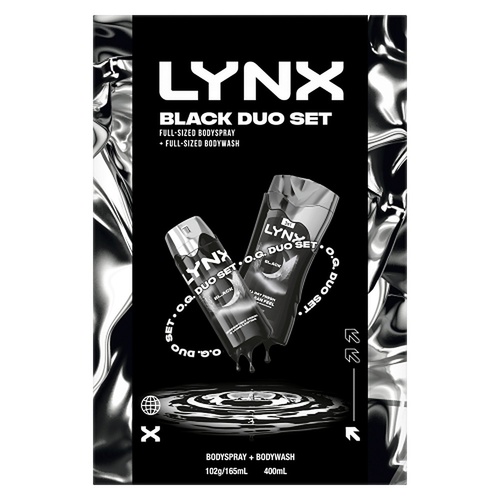 Lynx Black Duo Body Spray & Body Wash Gift Set 2 Piece