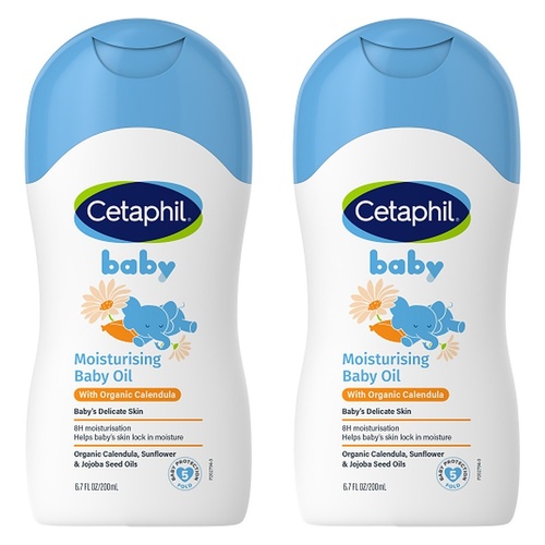 Cetaphil Baby Moisturising Baby Oil 200mL Pack of 2