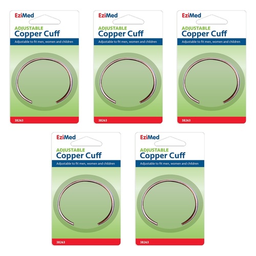 EziMed Adjustable Copper Cuff Pack of 5