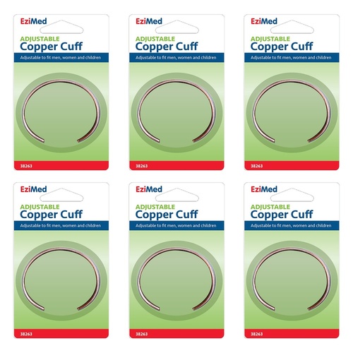 EziMed Adjustable Copper Cuff Pack of 6