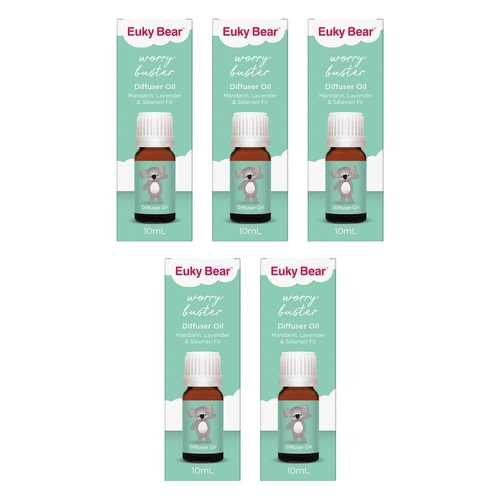 Euky Bear Worry Buster Diffuser Oil 10mL Pack of 5