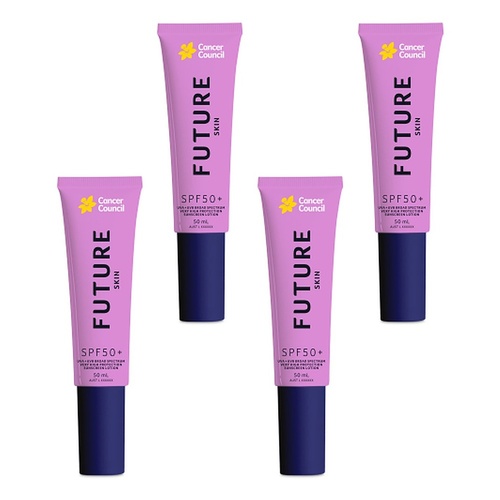 Cancer Council Future Skin Sunscreen Lotion SPF 50+ 50mL Pack of 4