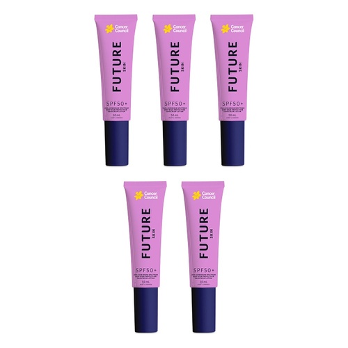 Cancer Council Future Skin Sunscreen Lotion SPF 50+ 50mL Pack of 5