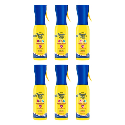 Banana Boat Kids SmartMist Sunscreen Spray SPF 50+ 200mL Pack of 6
