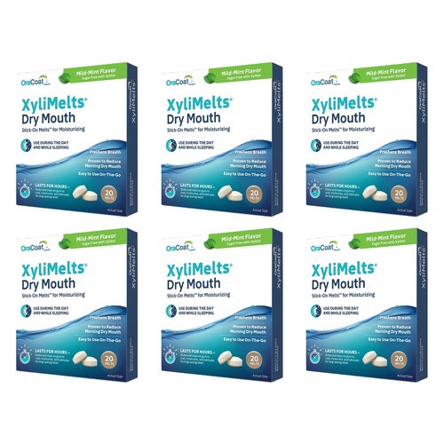 XyliMelts Mild Mint 40 Pack x 3 Bundle of 6