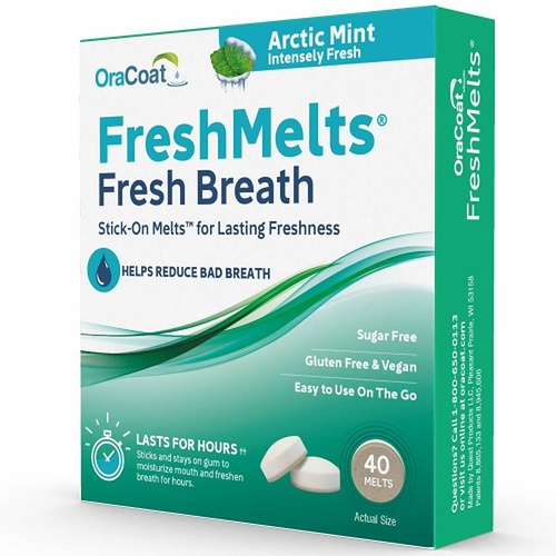 Freshmelts Arctic Mint For Bad Breath 40 Pack x 3
