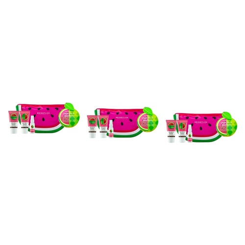 BrightLife Watermelon Wonderland Wash Bag 4 Piece Set Pack of 3