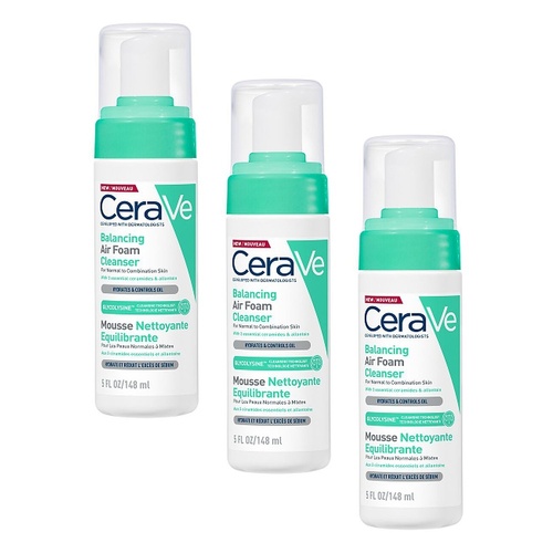 CeraVe Balancing Air Foam Cleanser 148mL Pack of 3