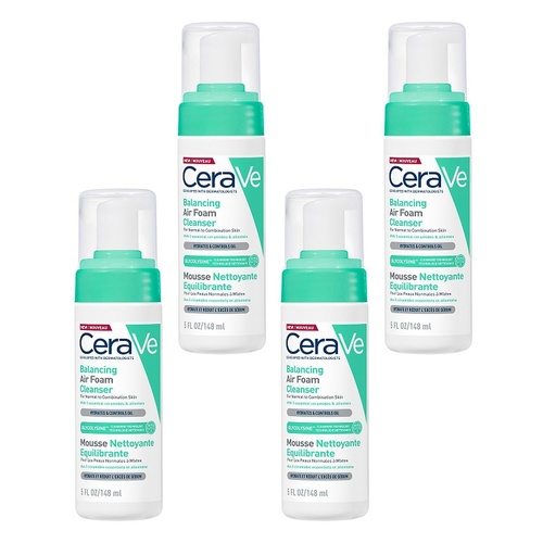 CeraVe Balancing Air Foam Cleanser 148mL Pack of 4