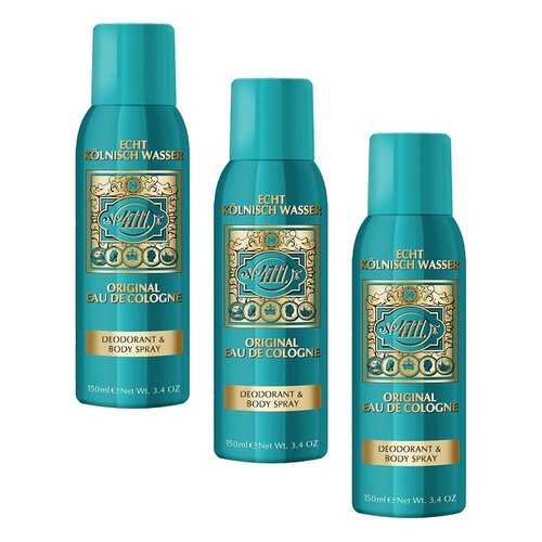 4711 Original Eau de Cologne Body Spray Deodorant 150mL Pack of 3