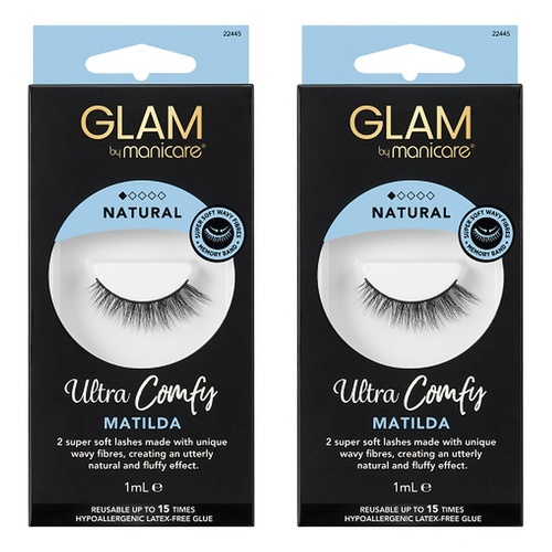 Glam by Manicare Ultra Comfy Lashes Matilda Pack of 2