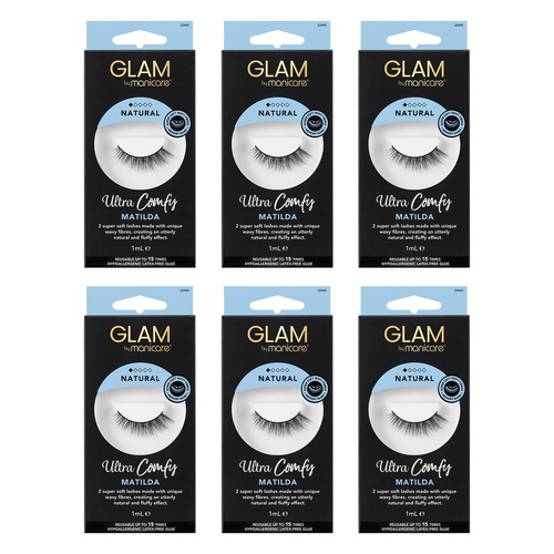Glam by Manicare Ultra Comfy Lashes Matilda Pack of 6