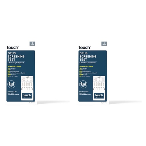 TouchBio 6 Multi-Drug Screening Test Urine 1 Test Pack of 2