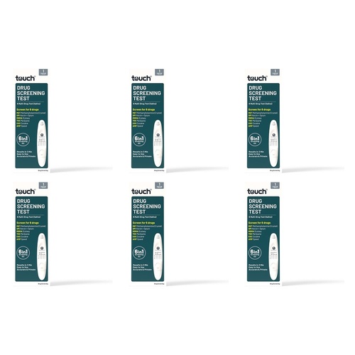 TouchBio 6 Multi-Drug Test (Saliva) Pen Pack of 6