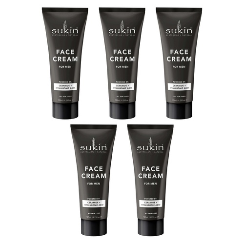 Sukin Men's Face Cream 125mL Pack of 5