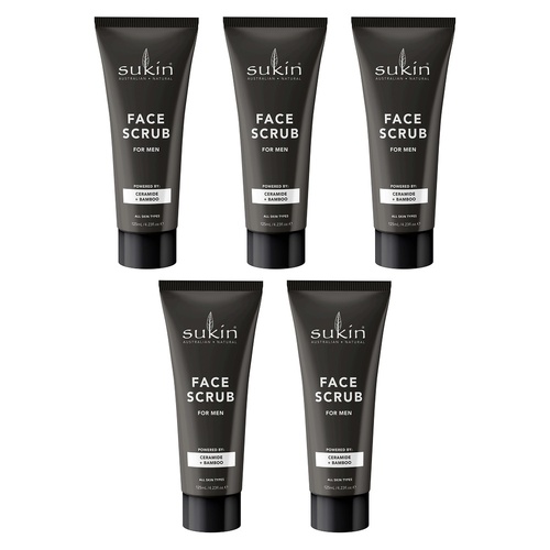 Sukin Men's Face Scrub 125mL Pack of 5