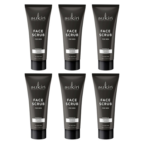 Sukin Men's Face Scrub 125mL Pack of 6