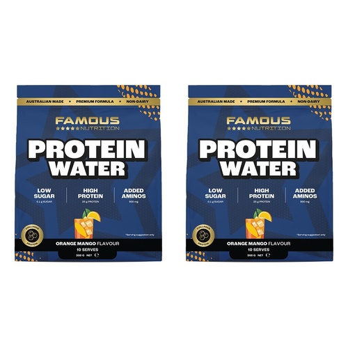 Famous Nutrition Collagen Protein Water Orange & Mango 300g Pack of 2
