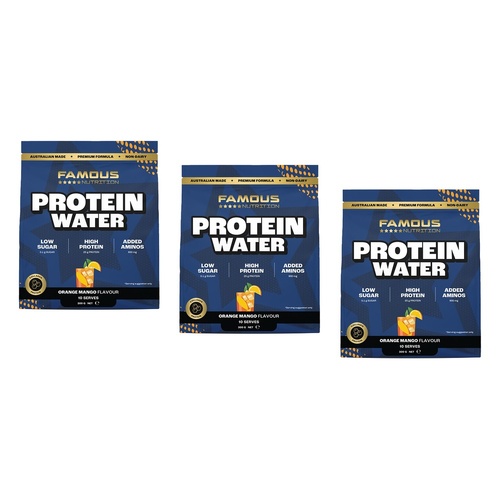 Famous Nutrition Collagen Protein Water Orange & Mango 300g Pack of 3