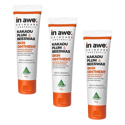 In Awe Kakadu Plum & Beeswax Skin Ointment 50g Pack of 3