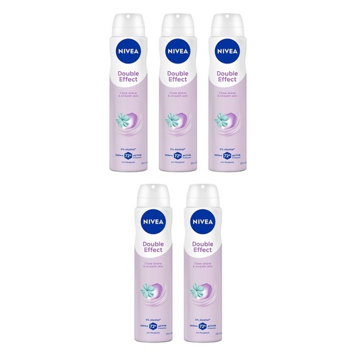 Nivea Double Effect 72H Anti-Perspirant 250mL Pack of 5
