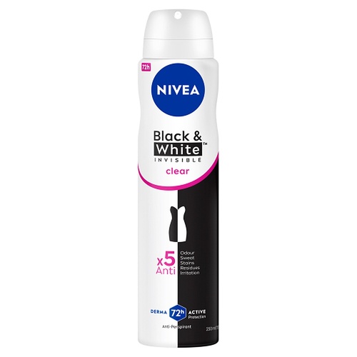 NIVEA Black & White Invisible Clear 72H Anti-Perspirant 250mL