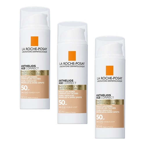 La Roche-Posay Anthelios Age Correct Tinted SPF50 50mL Pack of 3