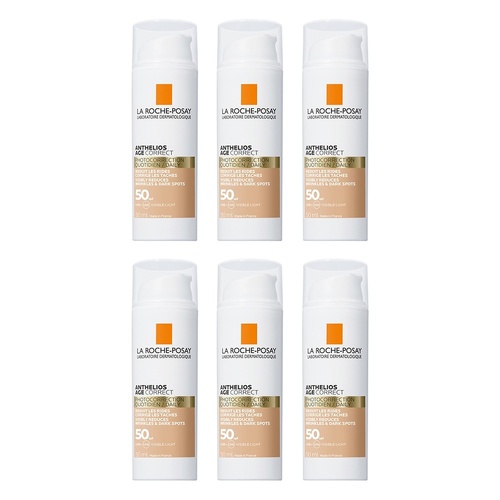 La Roche-Posay Anthelios Age Correct Tinted SPF50 50mL Pack of 6
