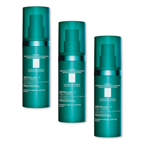 La Roche-Posay Effaclar A.Z. Gel Cream 40mL Pack of 3