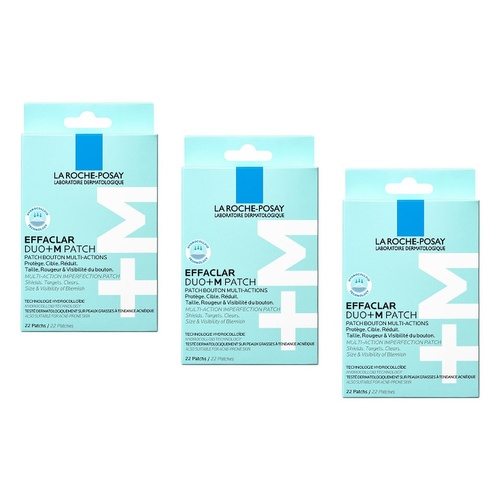 La Roche-Posay Effaclar Unspot Patches 22 Pack Bundle of 3