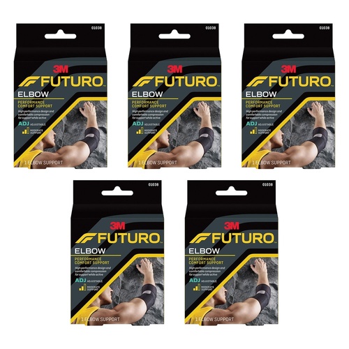 Futuro Performance Comfort Elbow Support Adjustable Pack of 5
