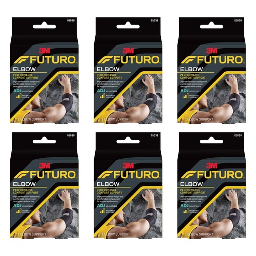 Futuro Performance Comfort Elbow Support Adjustable Pack of 6