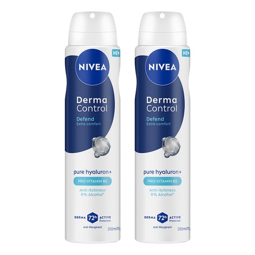 NIVEA Deodorant Derma Control Defend 250mL Pack of 2