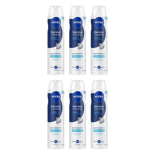 NIVEA Deodorant Derma Control Defend 250mL Pack of 6