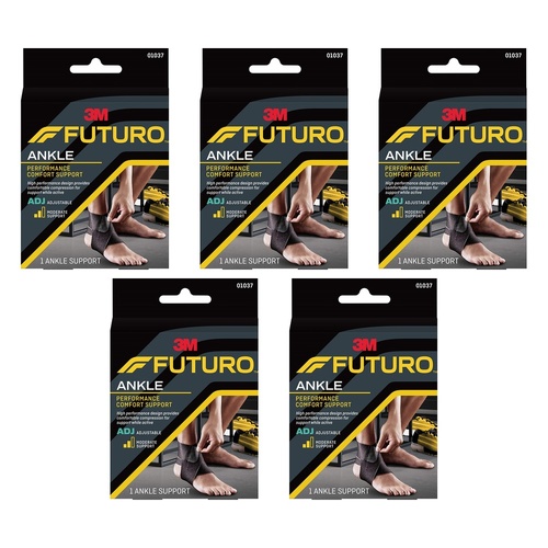 Futuro Performance Comfort Ankle Support Adjustable Pack of 5